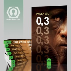 Cero coma tres novela distópica de Paula Gil, neandertales y mucha acción